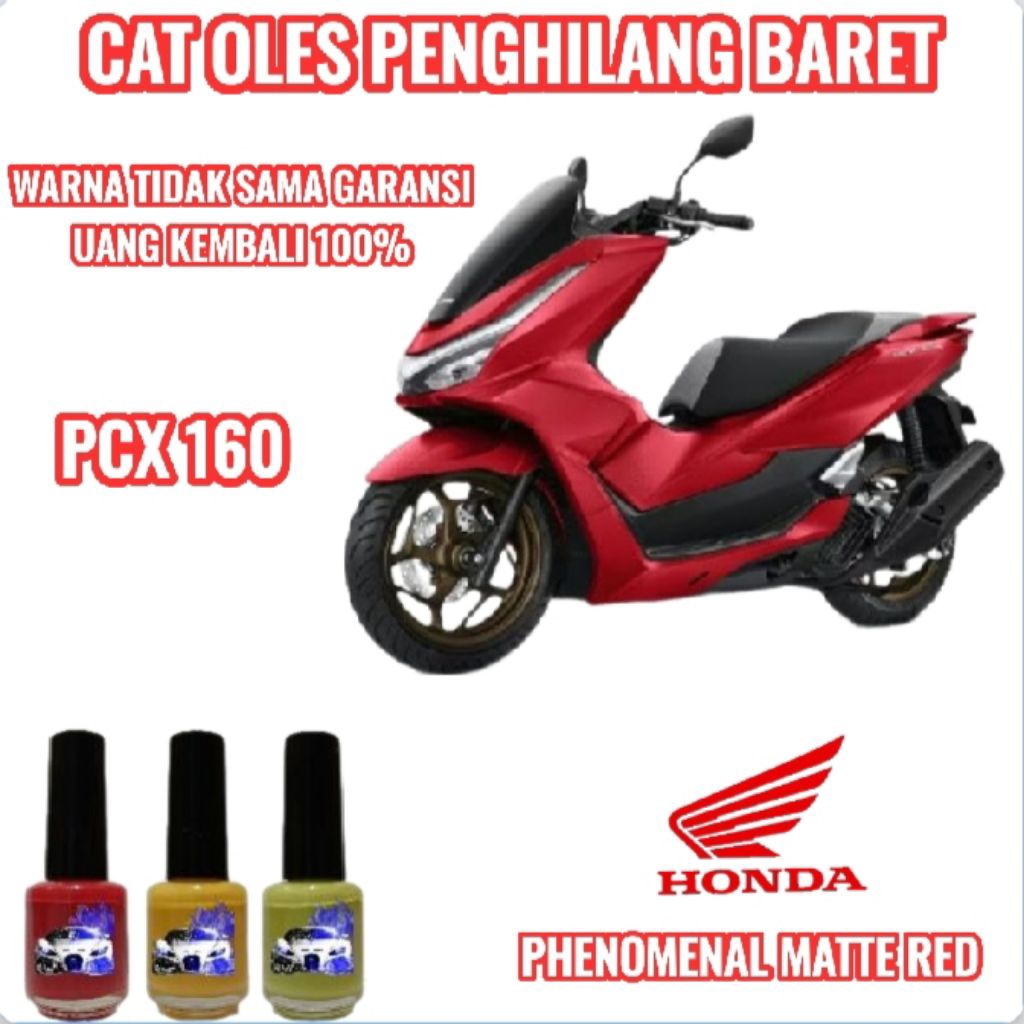 CAT OLES PENGHILANG BARET MOTOR HONDA PCX 160 MERAH DOFF/PHENOMENAL MATTE RED  NEW TERMURAH