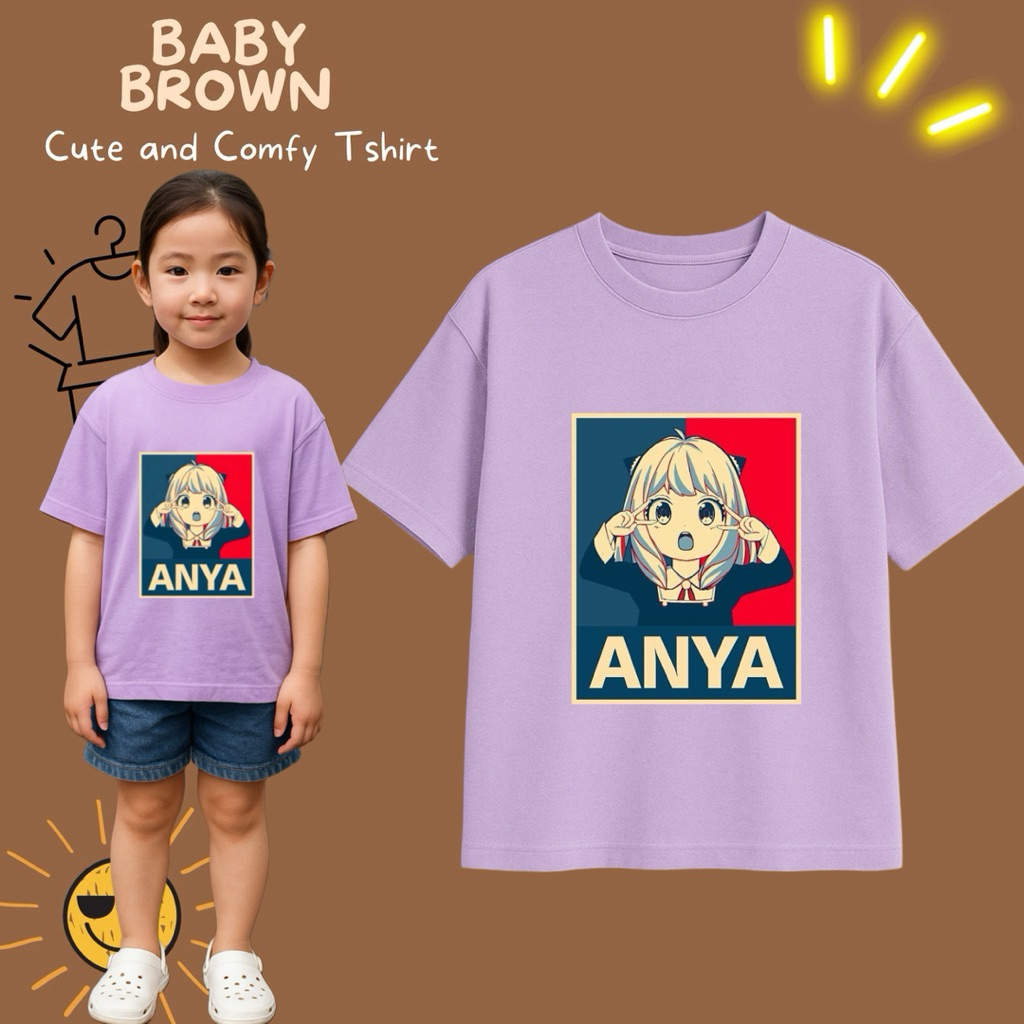 BAJU ANAK ATASAN ANAK KAOS ANAK 1-10TAHUN KAOS DISTRO PEREMPUAN TSHIRT ANYA KOTAK