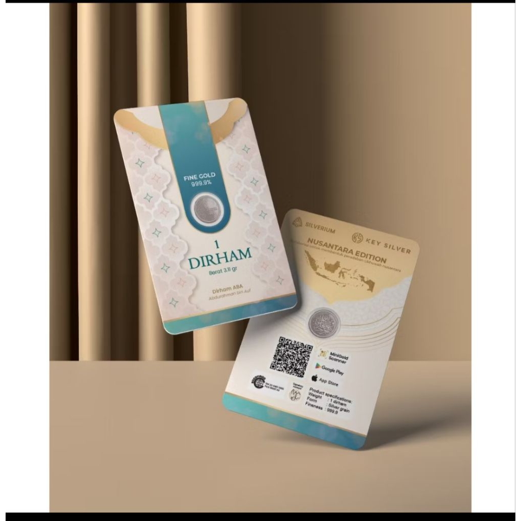1 Dirham Silver Murni 3,11 Gram | Investasi Halal & Aman | Sertifikat Asli