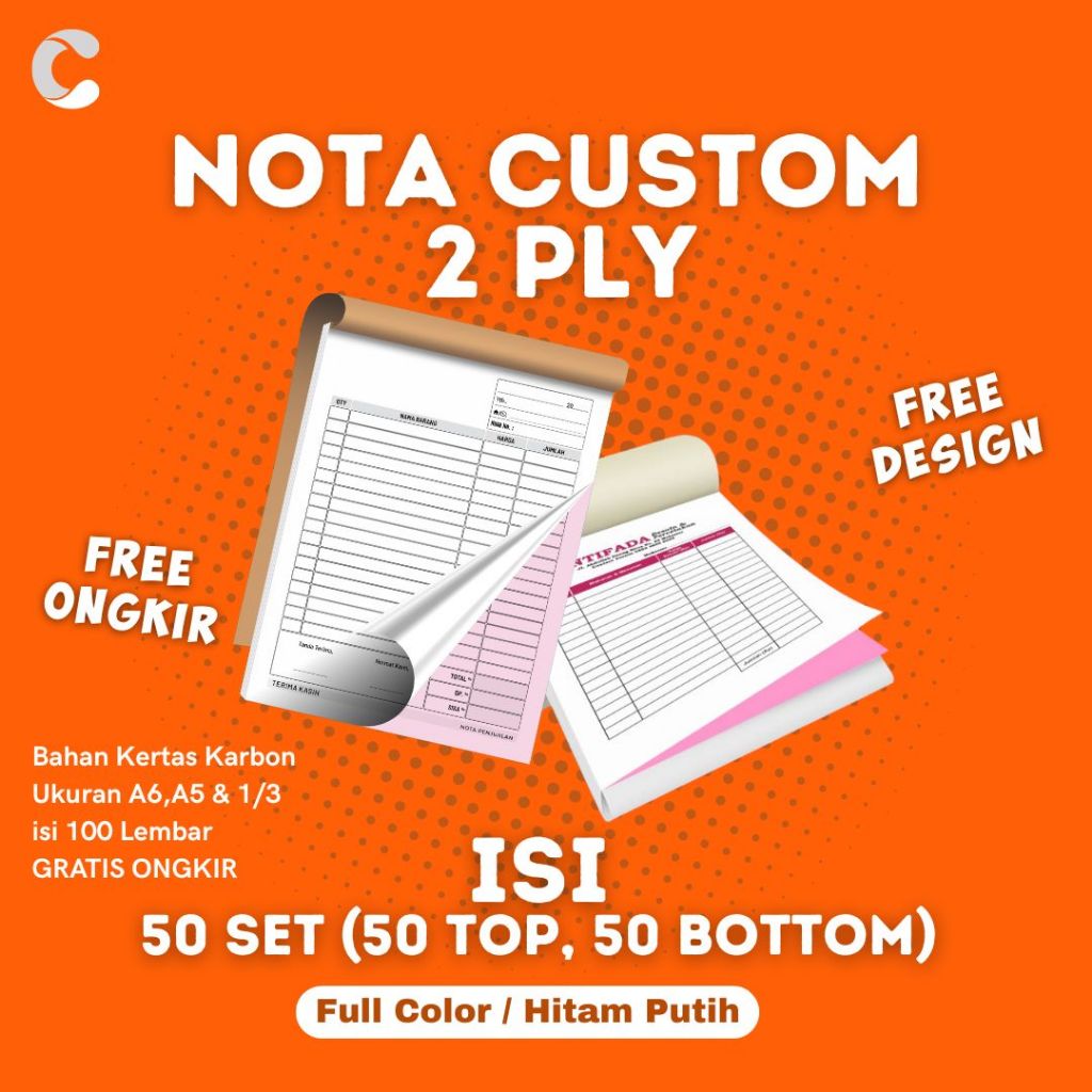 

Nota Custom 2 Ply isi 50 Set
