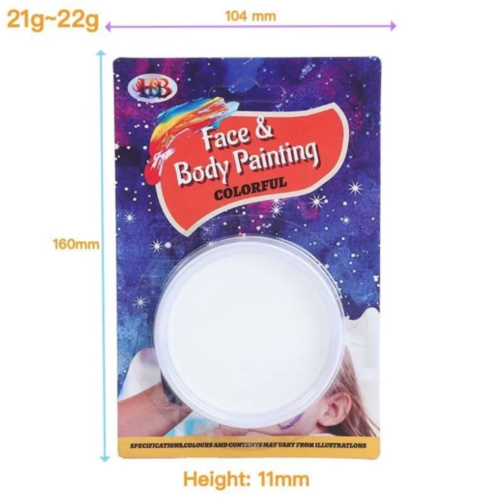 

Face Body Art Painting Palette 6 Warna Oil Based Glow UV