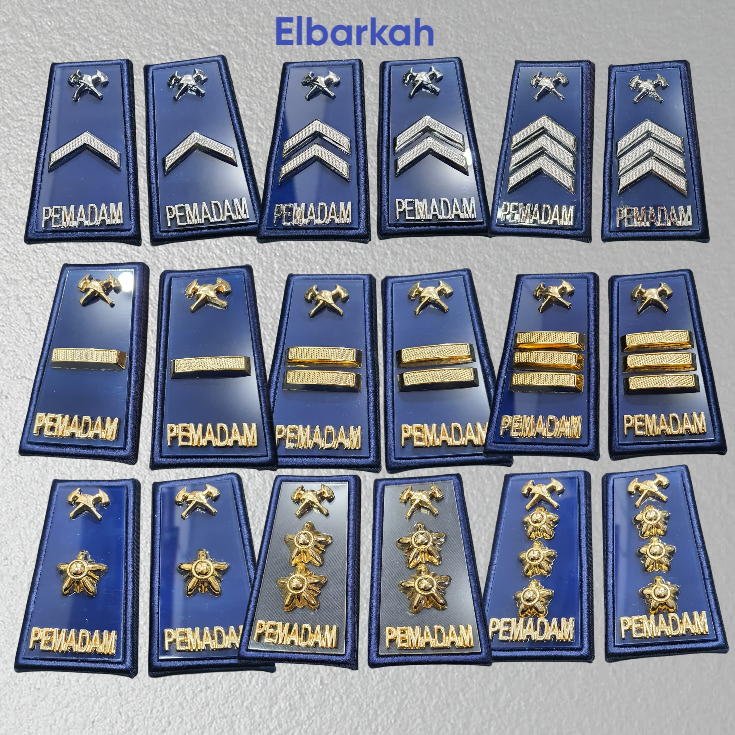 Pangkat Pdh Damkar Gold Pleting Premium Atribut Pemadam Kebakaran Golongan Lengkap 2A, 2B, 2C, 2D, 3