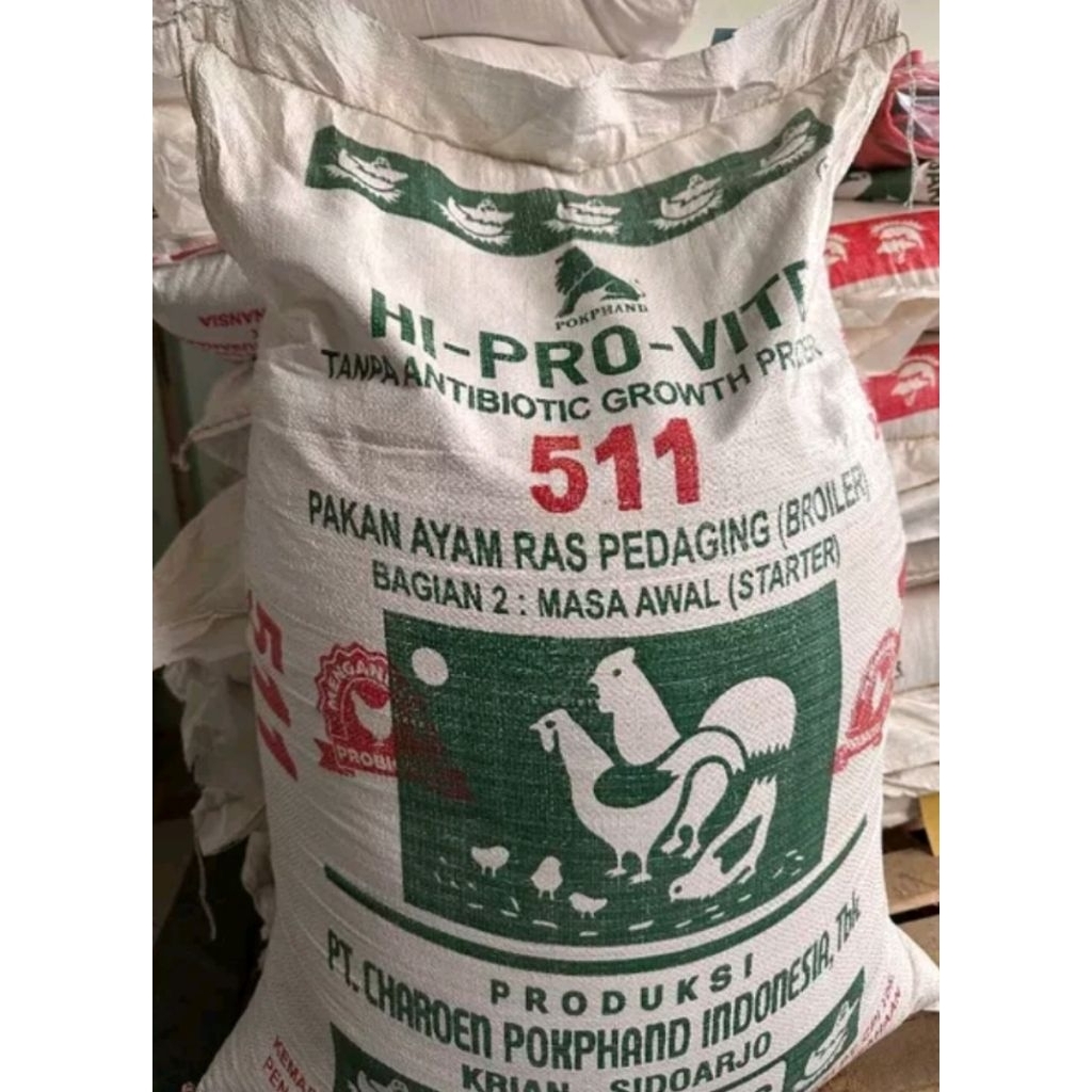 PAKAN KOMPLIT SEMUA ANAK AYAM PUR PEDAGING 511 TINGGI PROTEIN (500 GRAM)/PAKAN PUR TINGGI PROTEIN BE