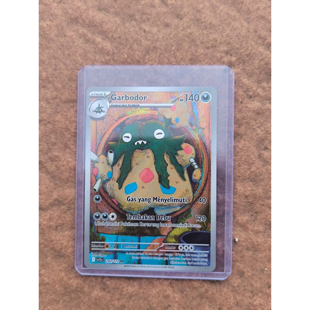 Kartu Pokemon Garbodor AR - Set Hitam & Putih