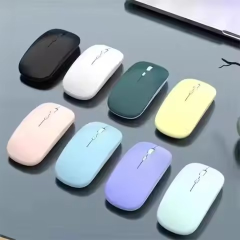 Mouse Wireless Bluetooth Silent Support Android Windows Mac Hemat Baterai Untuk PC HP Tablet