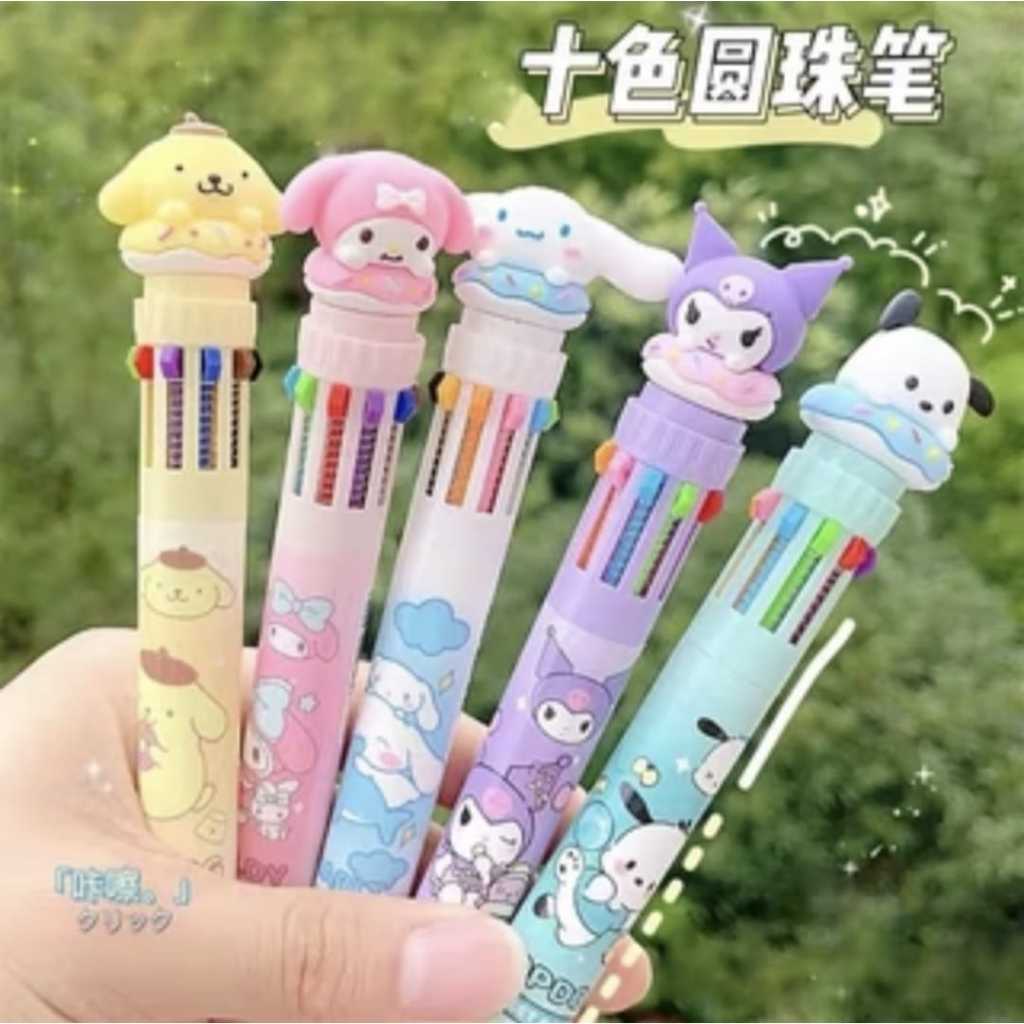 

Fancy shop pulpen 10 warna karakter lucu