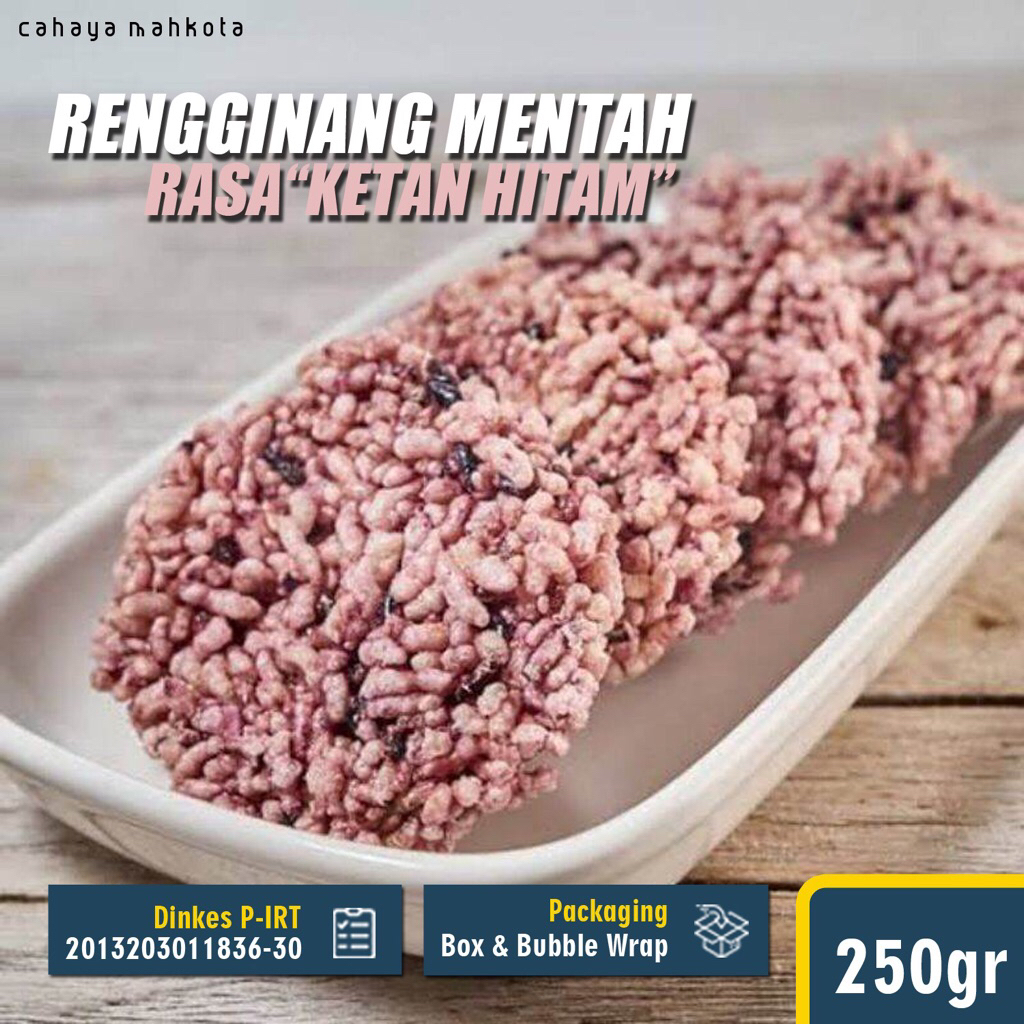 

Rengginang Mentah Beras Ketan Hitam ASLI KHAS Cianjur Isi 24 Keping 250gr Rengginang Siap Goreng