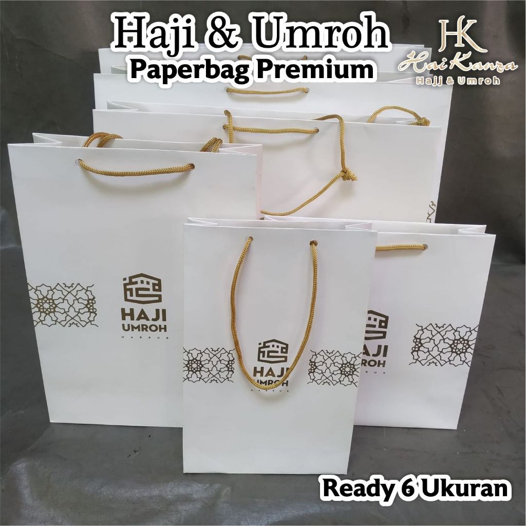 

Paperbag Haji Umroh Premium Ready Stock 6 Ukuran cocok untuk wadah jajan dan souvenir Haji Umroh