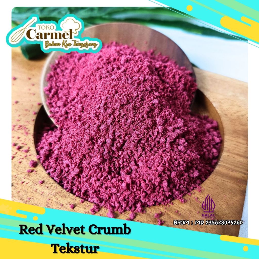 Biskuit Crumb Red Velvet 250gr - Topping Remahan Biskuit Halus 2