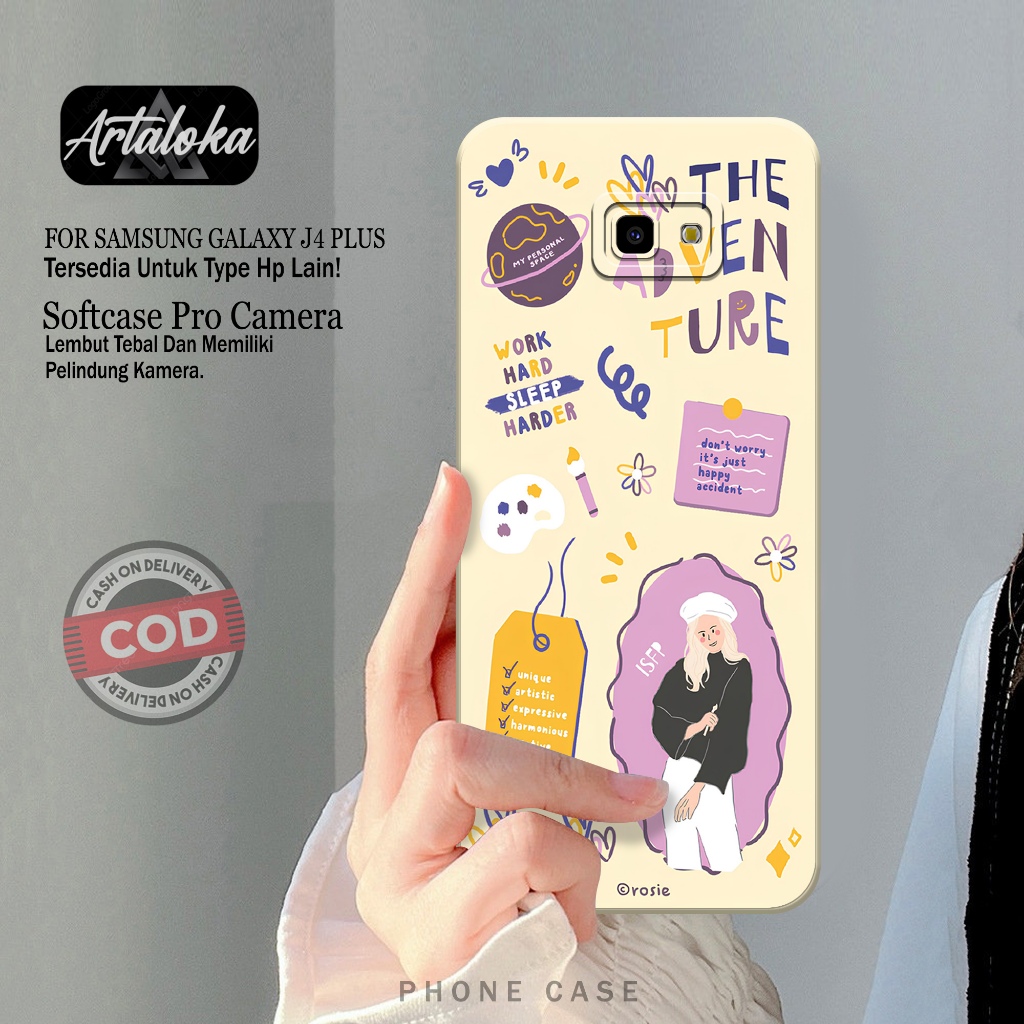 Softcase Hp Samsung Galaxy J4 Plus Fashion Case Kartun Case Samsung Galaxy J4 Plus Silikon TPU Pro C