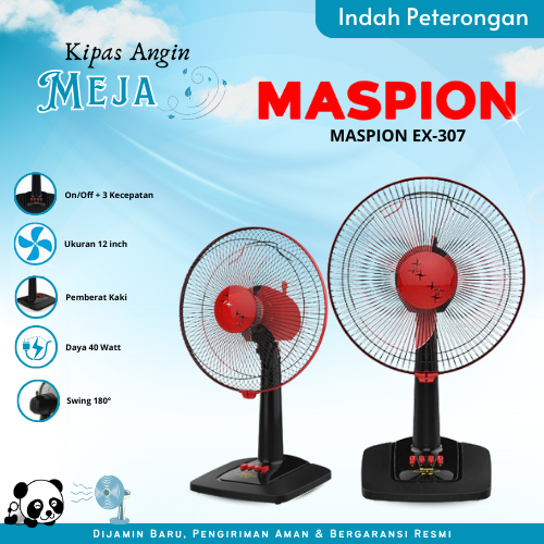 KIPAS ANGIN MEJA MASPION EX-307/DESK FAN MASPION 12 INCH MURAH/KIPAS ANGIN DUDUK MASPION