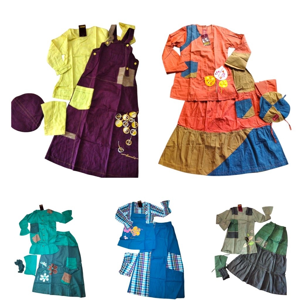 Big Sale Setelan Baju Muslim Anak Perempuan Dannis Size 11