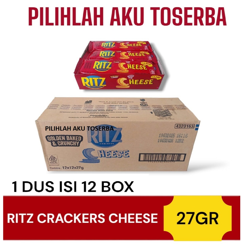 

Ritz Cheese Crackers 27 gr - ( HARGA 1 DUS )