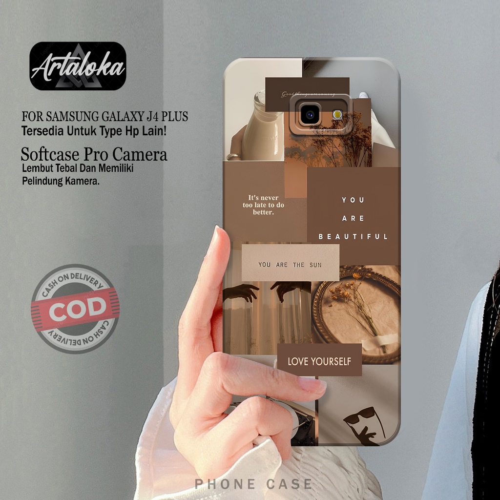 Softcase Hp Samsung Galaxy J4 Plus Fashion Case Aesthetic Case Samsung Galaxy J4 Plus Silikon TPU Pr