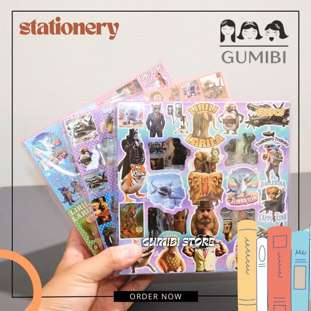 

STIKER 100 LEMBAR TUNG TUNG ANOMALI BRAINROT STICKER LUCU UNIK ISI 100 BRAINROT ANOMALI TUNG TUNG BALERINA STIKER 100 BOX LENGKAP ANOMALI BRAINROT