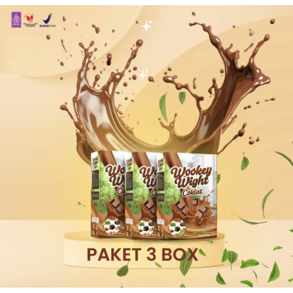 

Wookey Weight 3 Box - Susu Coklat Chocolate Penggemuk Dan Penambah Berat Badan
