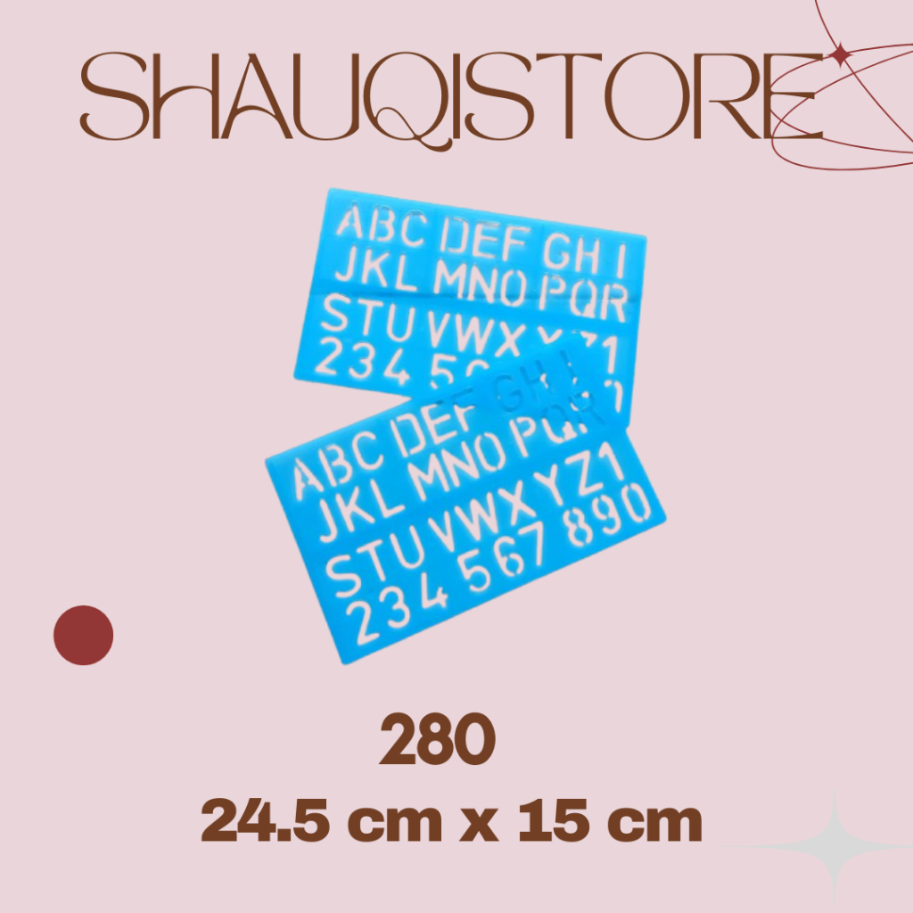 

(BESAR) PENGGARIS SABLON / PENGGARIS CETAKAN HURUF & ANGKA BT-280 SIZE BESAR