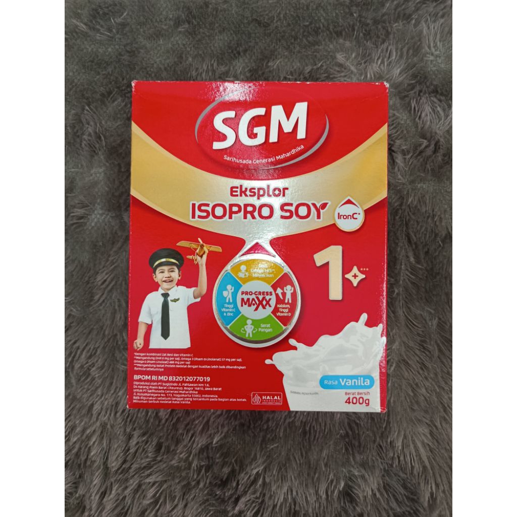 

Susu SGM Isopro Soya 3 Rasa Vanila Usia 1–3 Tahun 400gr