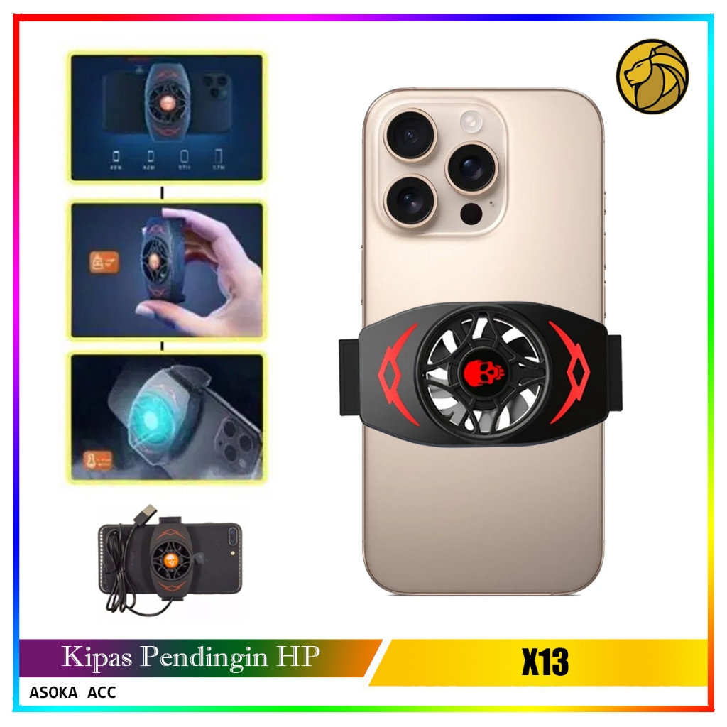 Kipas Gaming Pendingin Hp Radiator Kipas USB Fan Cooler Pad For Gamers X13 G6 F5