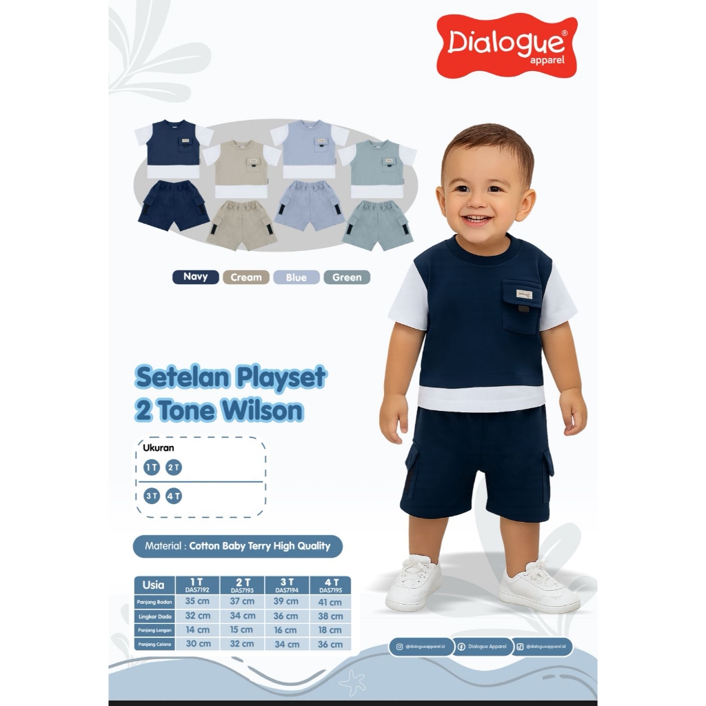 Dialogue Wilson Short Set DAS7192 DAS7193 DAS7194 DAS7195