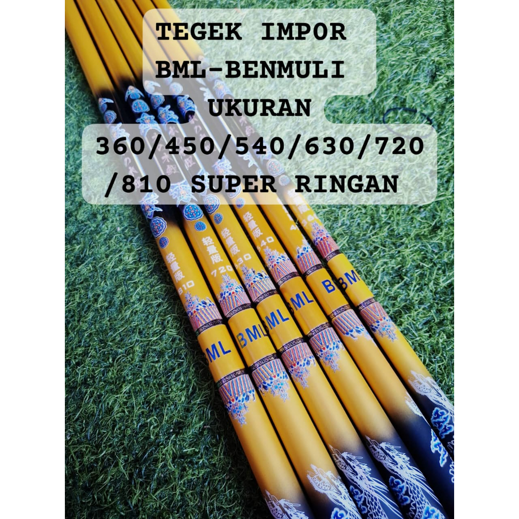 Joran Tegek Pancing BML BENMULI Super Ringan Ruas Panjang 360-810