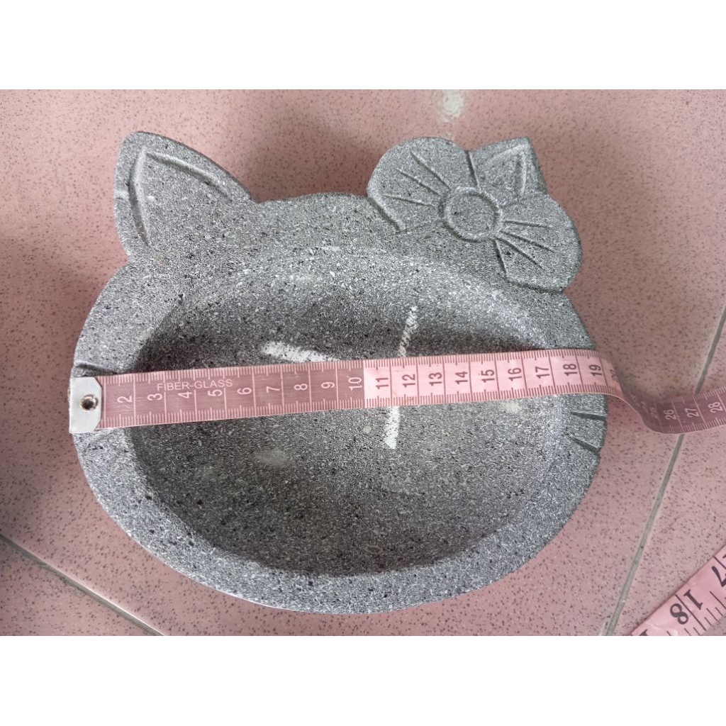 ulekan cowet cobek helokiti panjang 19cm batu asli