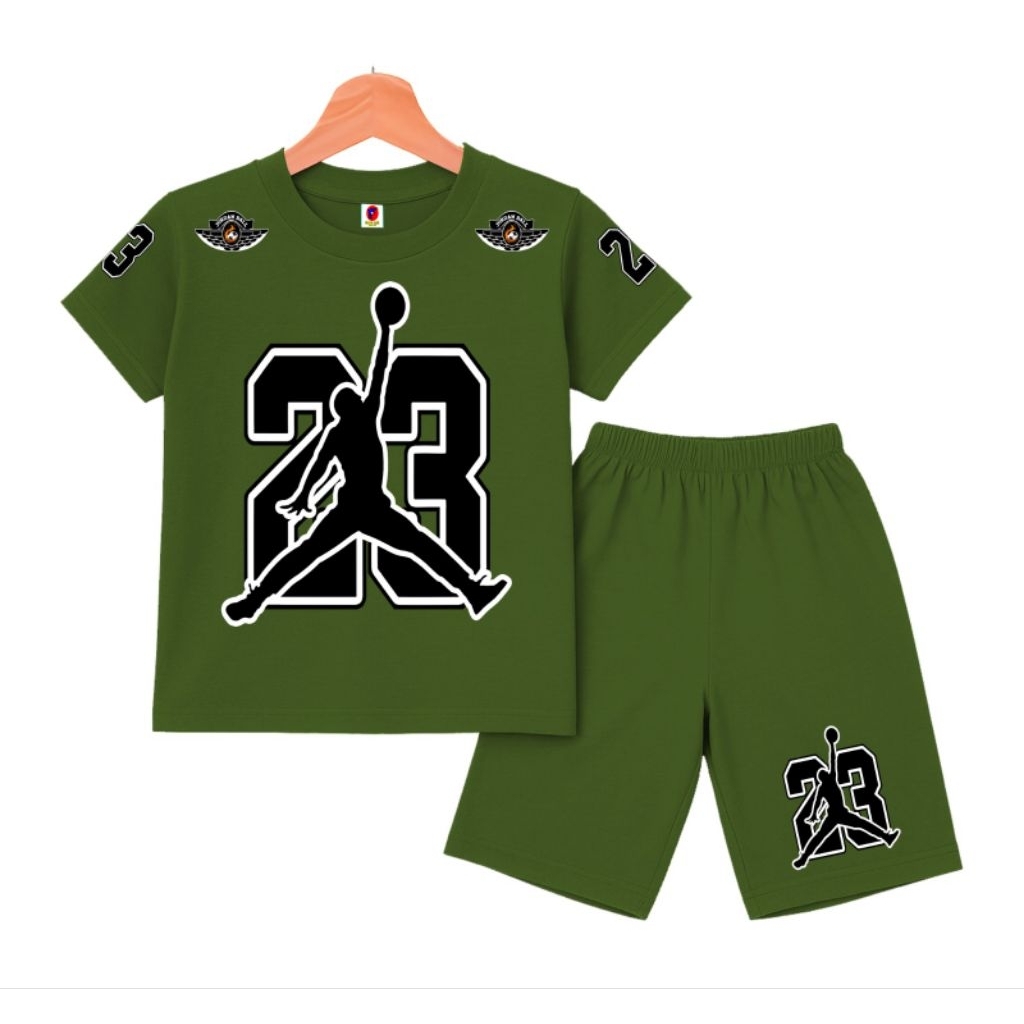 SETELAN KAOS DISTRO JORDAN 23 SETELAN ANAK LAKI DAN PEREMPUAN USIA 2-10