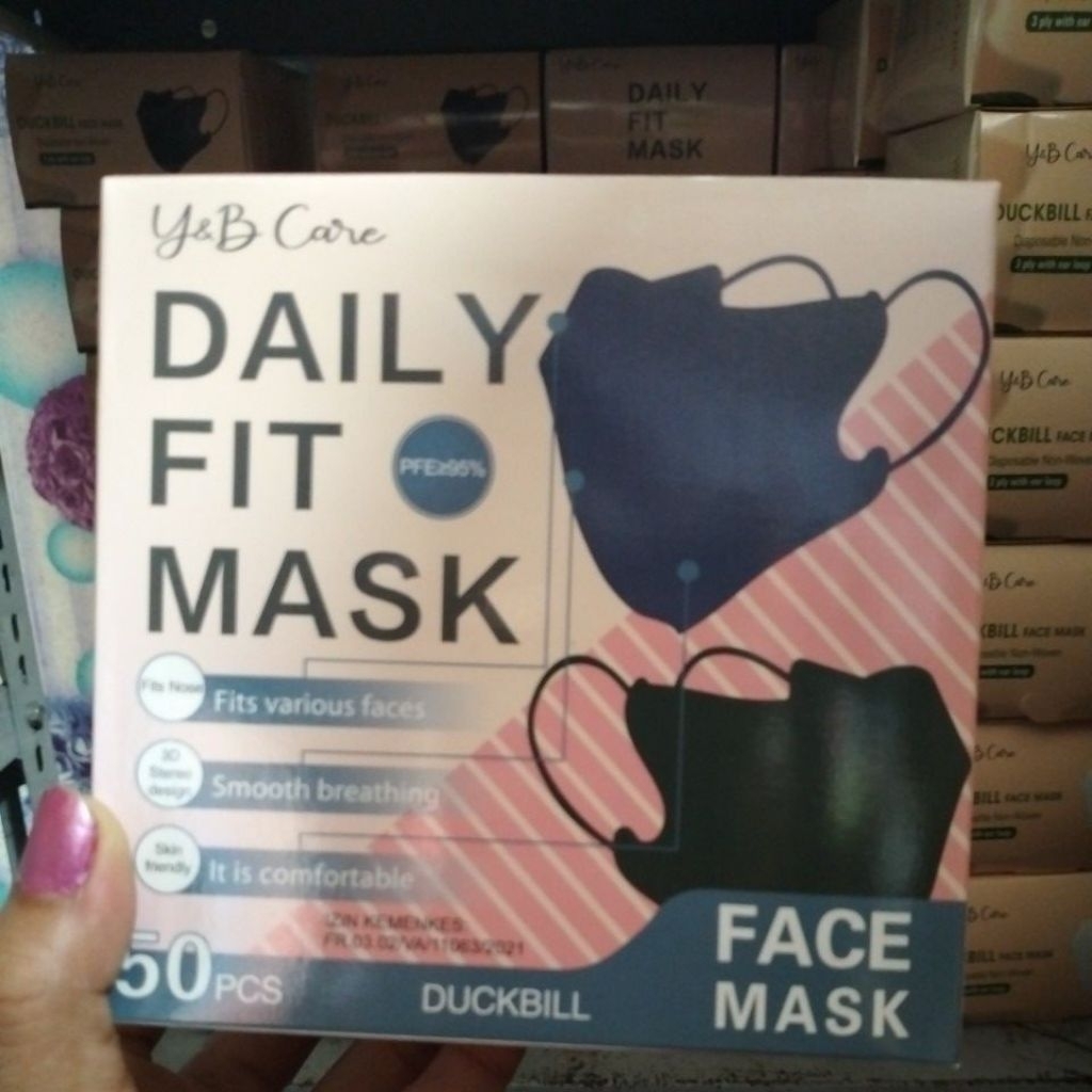 Y&B Care Masker Duckbill isi 50pcs mix warna