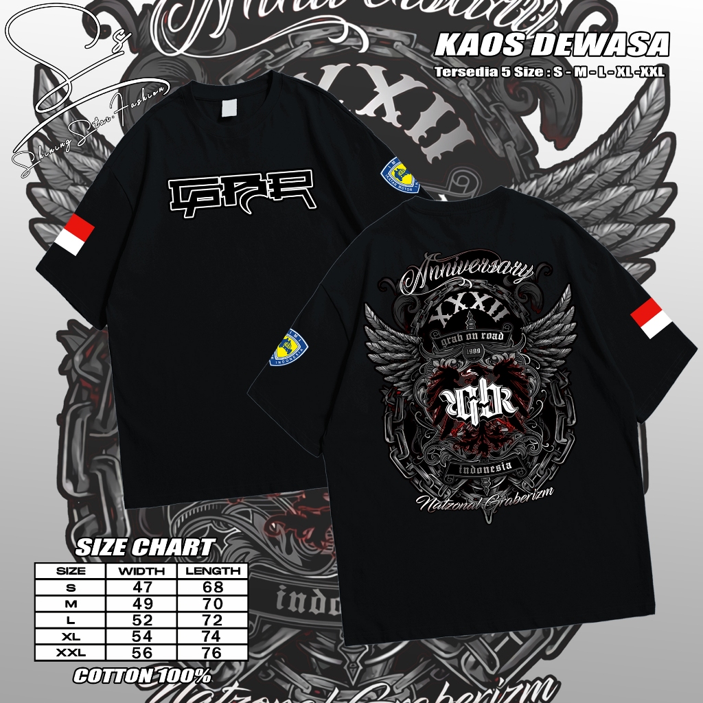 Kaos Grab On Road GBR Indonesia 2025 Unisex
