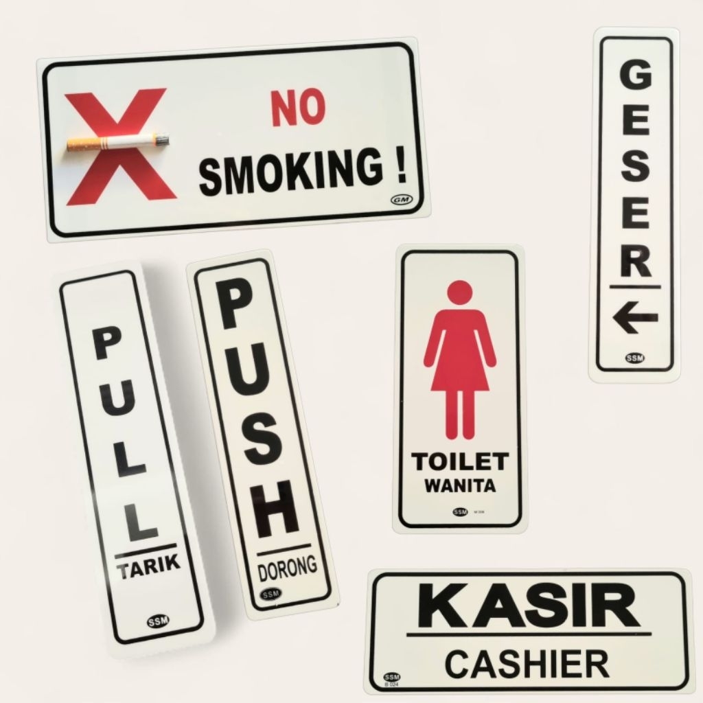 

GM Label Acrylic Arkilik Dorong Tarik Toilet DLL