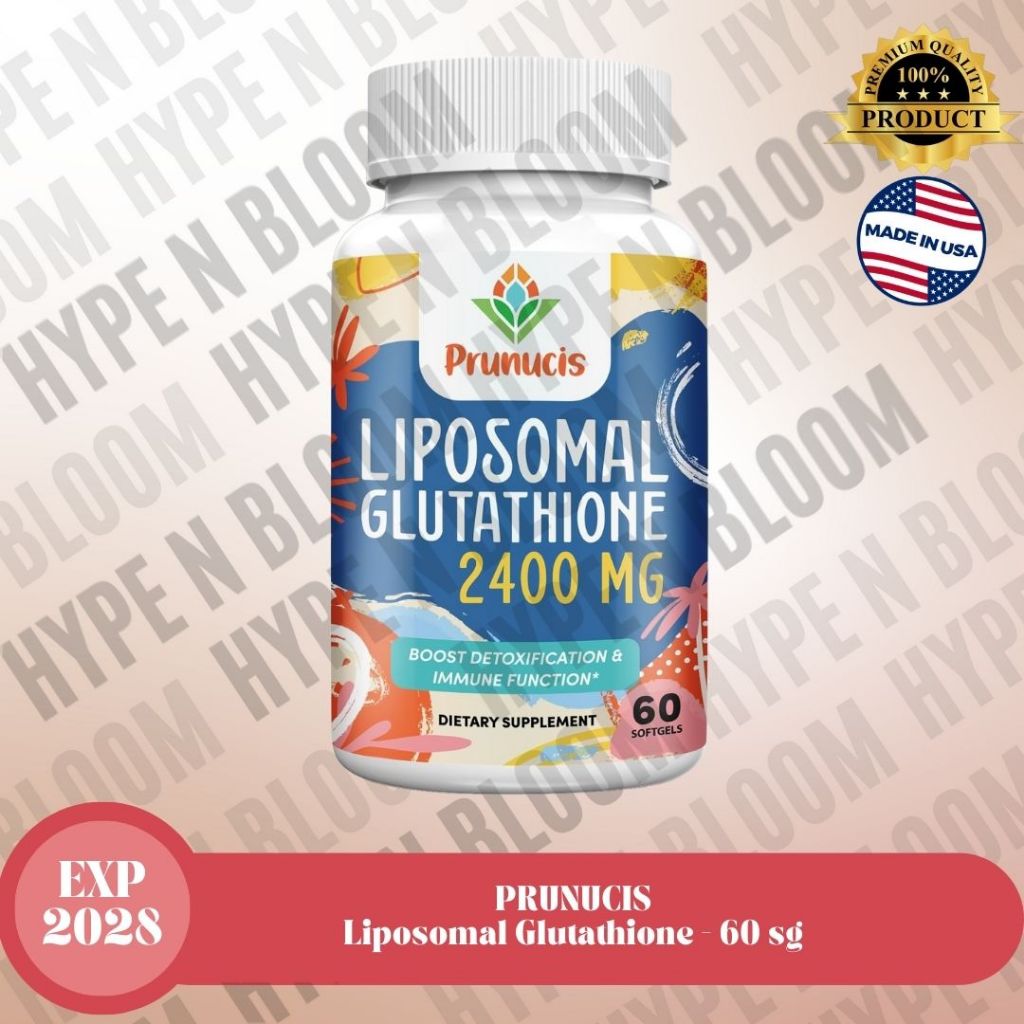 Liposomal Glutathione 2400mg Prunucis 60 softgels detox immune antioksidan L-Glutathione vitamin C