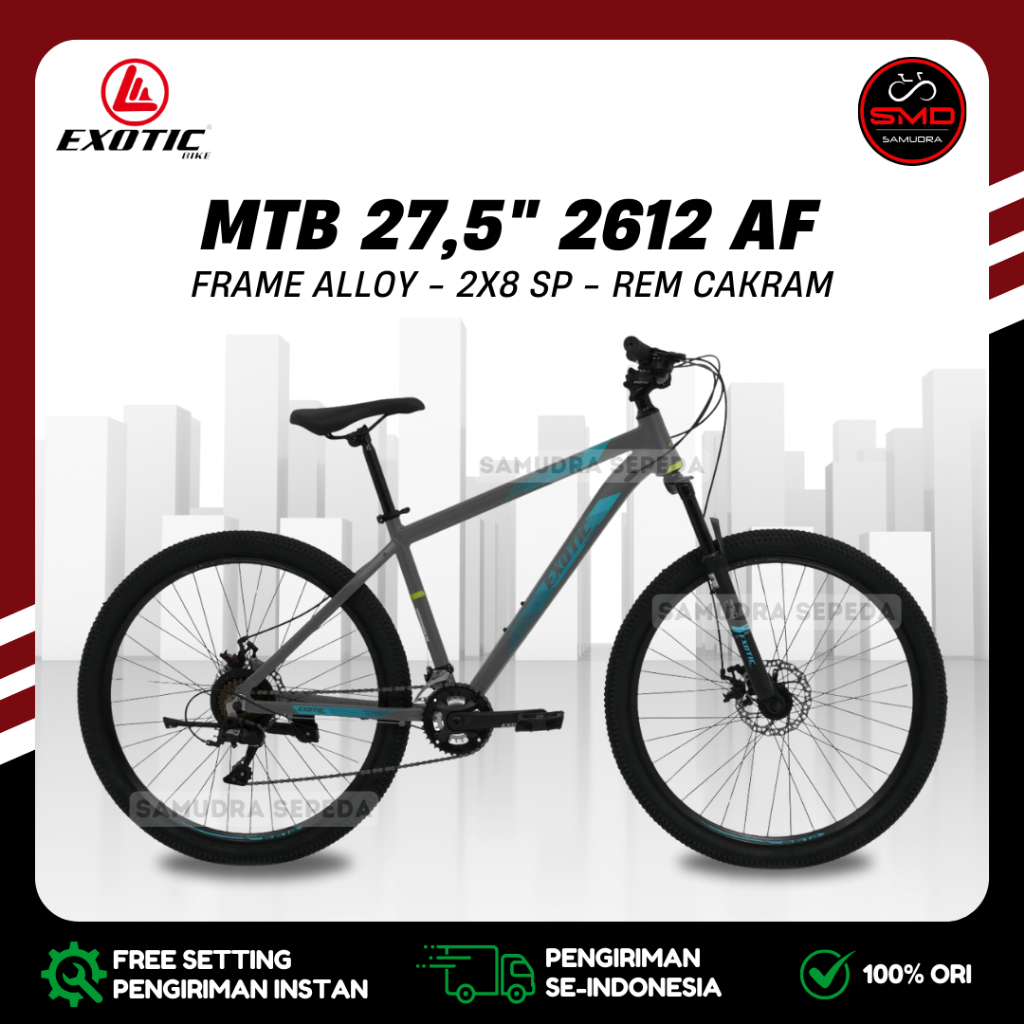 Sepeda Gunung MTB 26 // 27.5 Pacific EXOTIC 2612 AF 8x2 Speed Alumunium Alloy Murah BDG