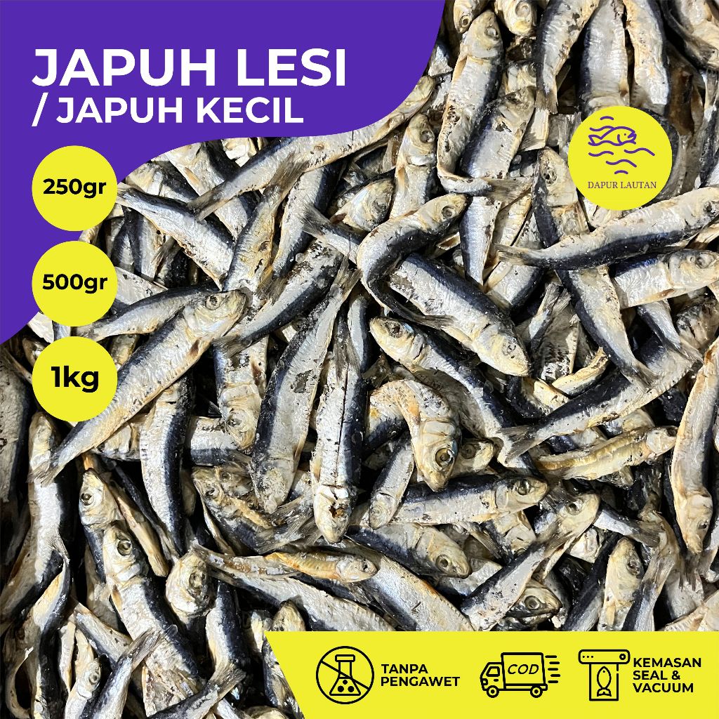 

Ikan Japuh Lesi / Japuh Kecil Berat 250 gram, 500 gram & 1 kg