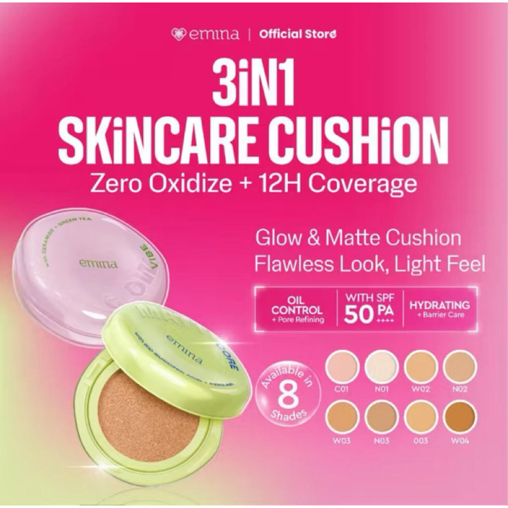 [DIVA] EMINA Skincare Cushion Glow & Matte