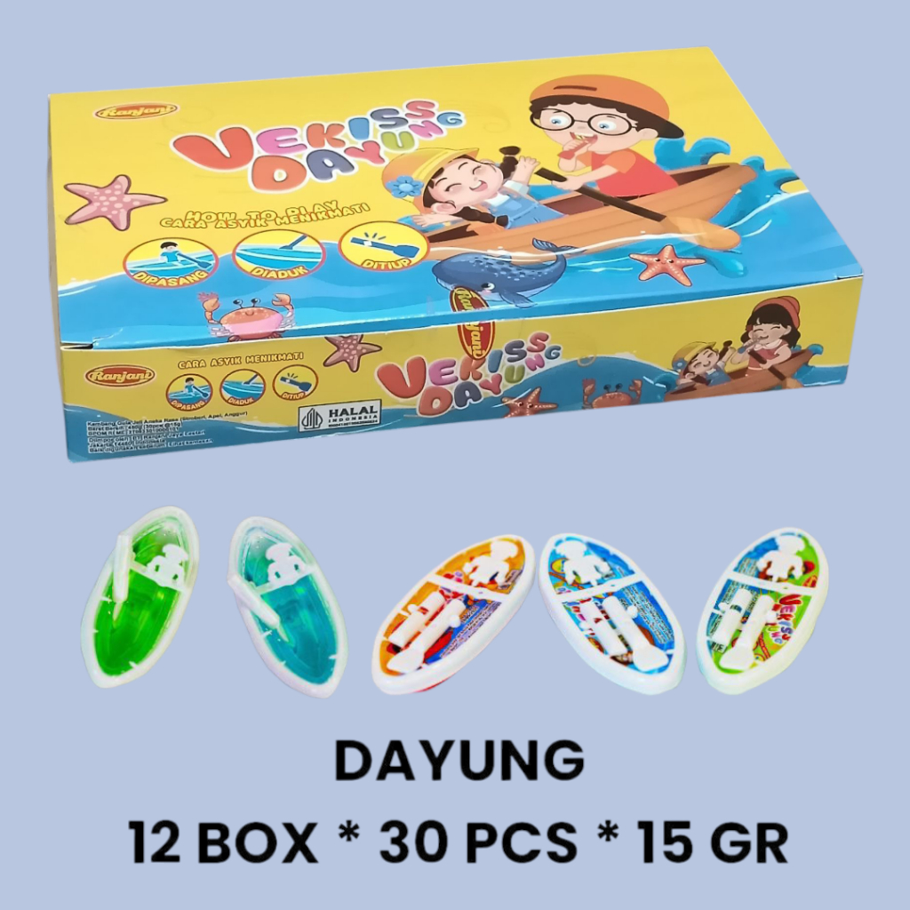 

Ranjani VEKISS DAYUNG Permen Jelly Berbentuk Dayung (30 pcs/box)