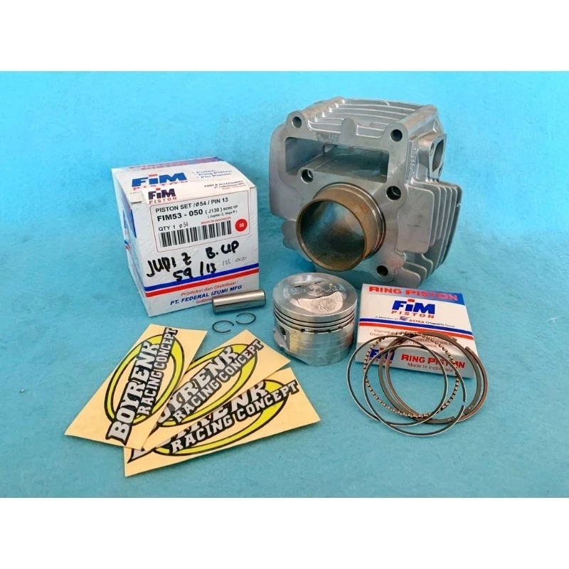 CYLINDER BLOK PISTON SEHER YAMAHA JUPITER Z 53.5 54 54.5 55 SET BORE UP 130CC - BOYRENK RACING CONCE