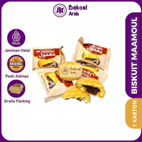 

1 KARTON BISKUIT MAAMOUL KUALITAS PREMIUM SELAI KURMA ASLI KHAS TIMUR TENGAH OLEH OLEH HAJI UMROH