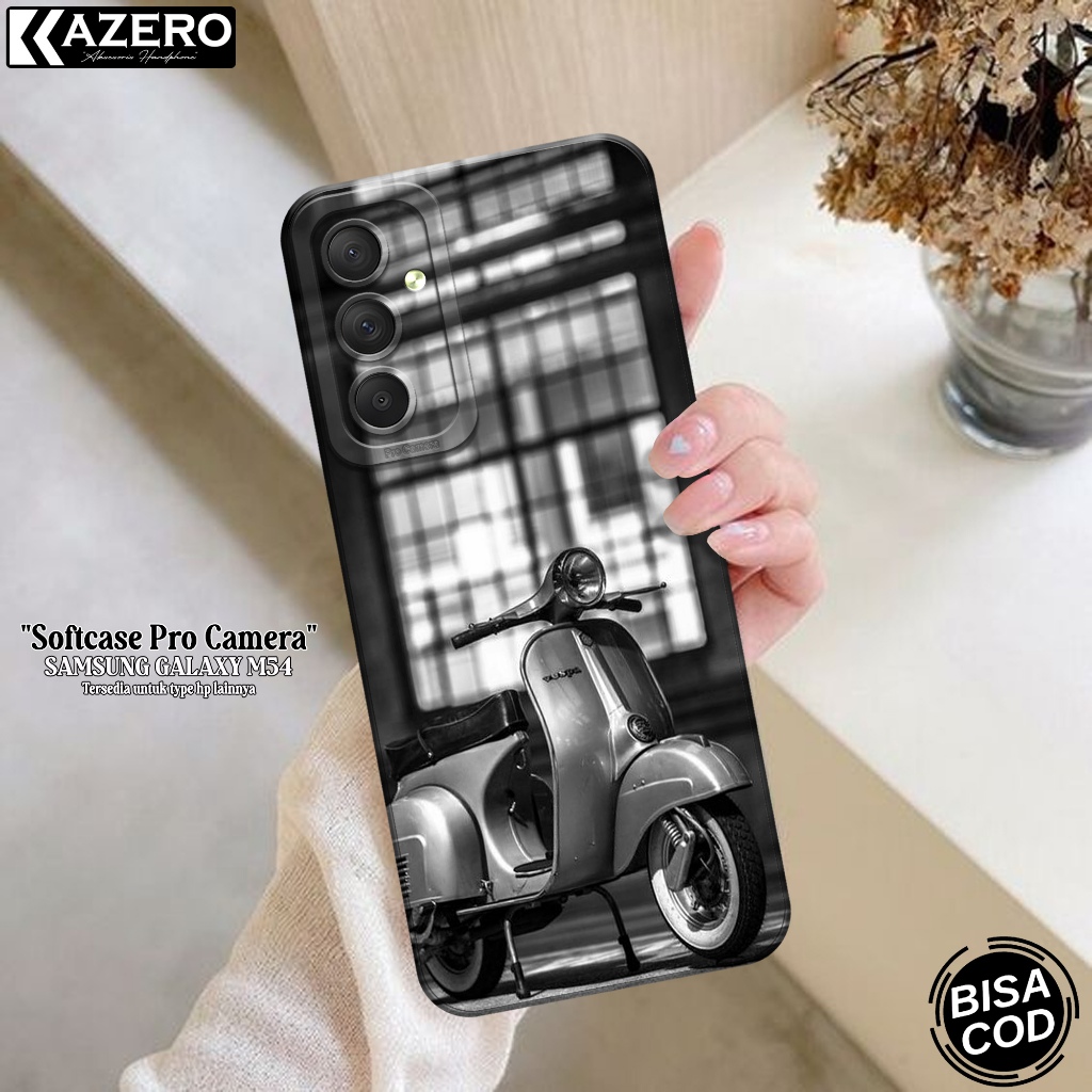 Kesing Samsung Galaxy M54 Fashion Case Vespa Softcase Samsung Galaxy M54 Silikon Pro Camera Casing S