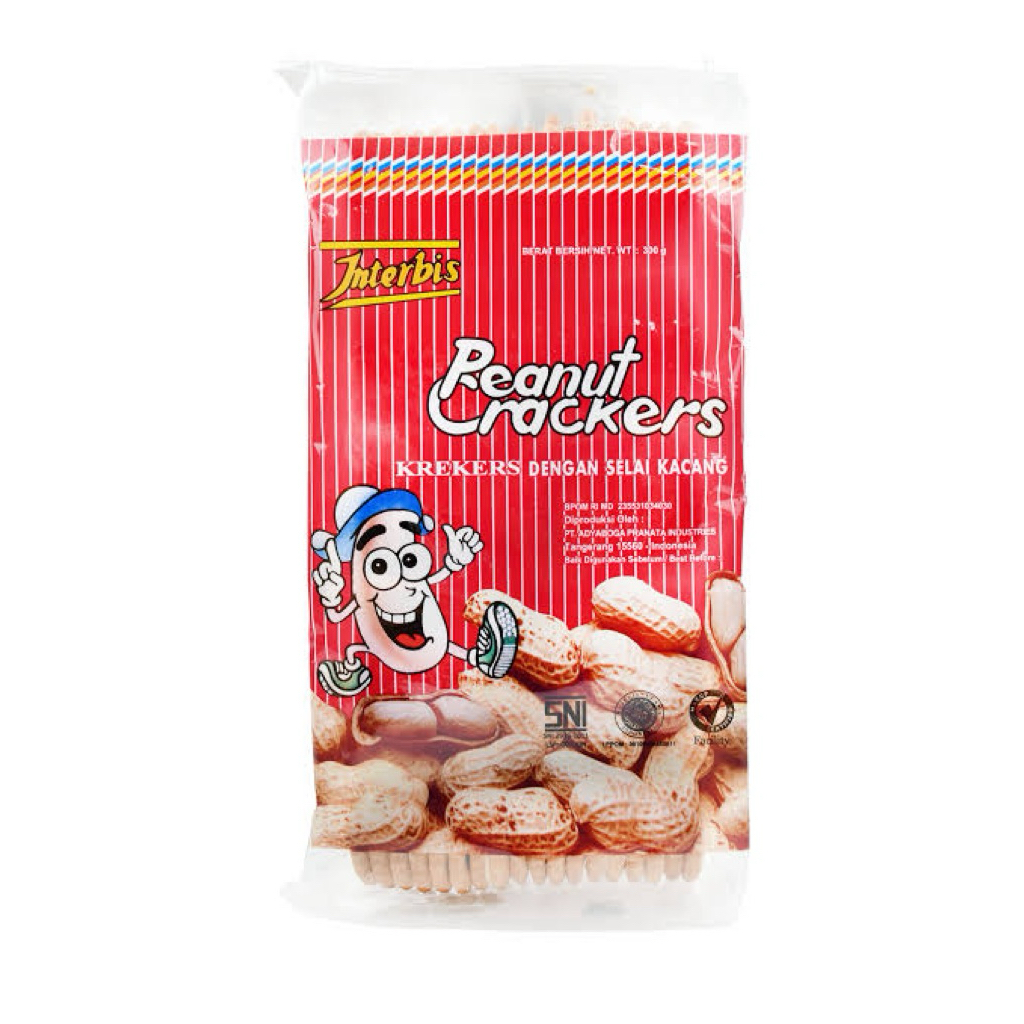 

BISKUIT SELAI KACANG INTERBIS PEANUT [1 TRAY @275G] | INTERBIS BISCUIT PEANUTS BISKUIT DENGAN KRIM KACANG