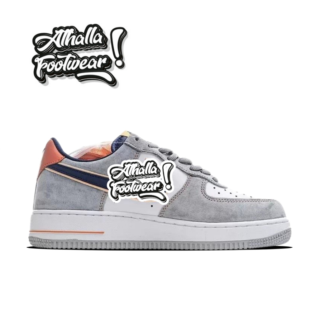 Sepatu Nike Air Force 1 Low 07 White Cool Grey Dark Brown
