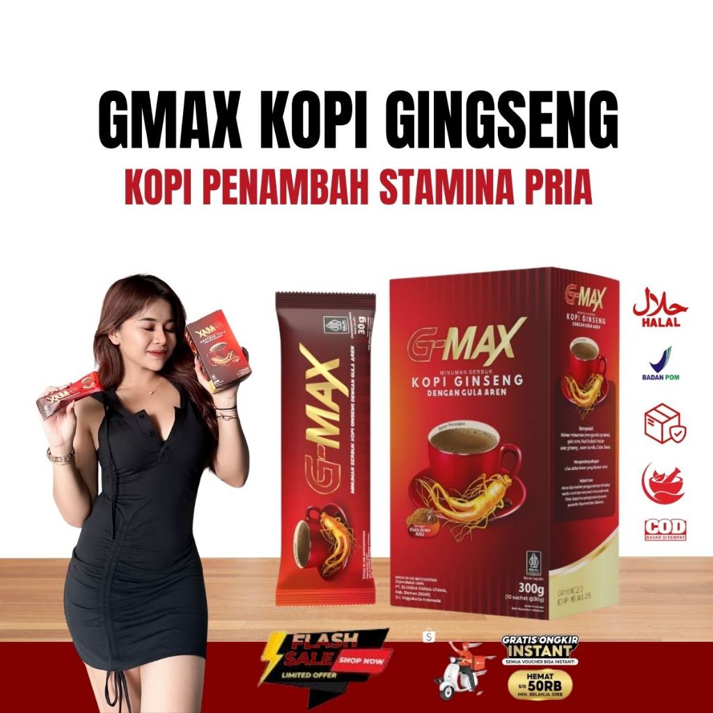 

GMAX kopi gingseng membantu menambah stamina kopi stamina pria halal bpom