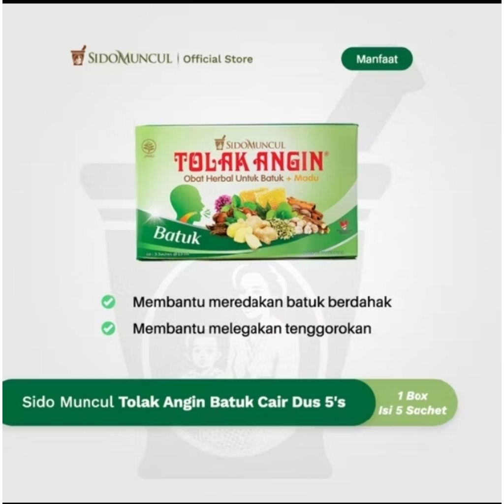 

Tolak Angin Batuk 1 Box 5 sachet