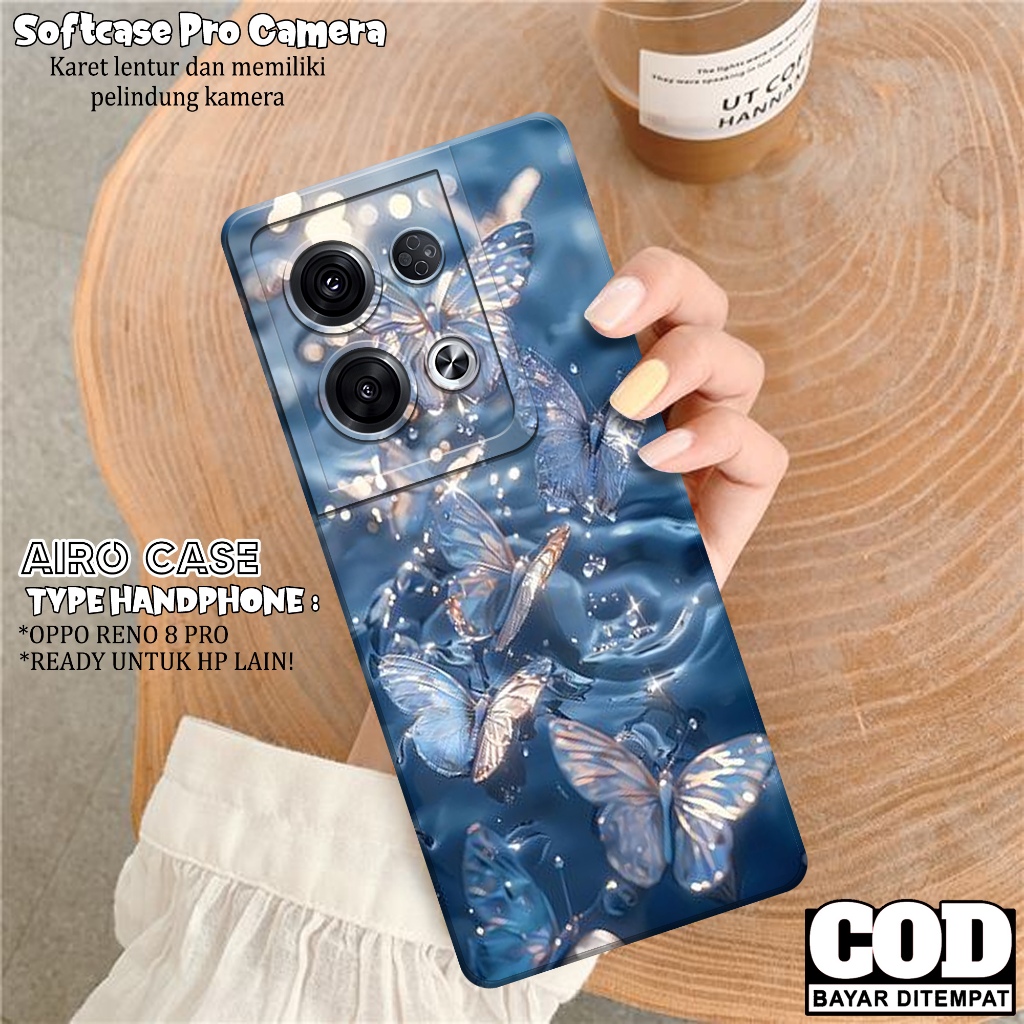 Case Oppo Reno 8 pro Terbaru - Softcase Oppo Reno 8 pro - Fashion Case KUPU-KUPU - Casing Oppo Reno 