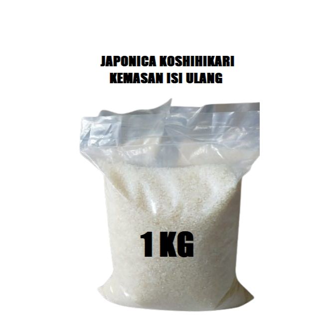 

Beras Jepang Sushi Japonica KOSHIHIKARI Kemasan Isi Ulang 1kg Japonica Rice