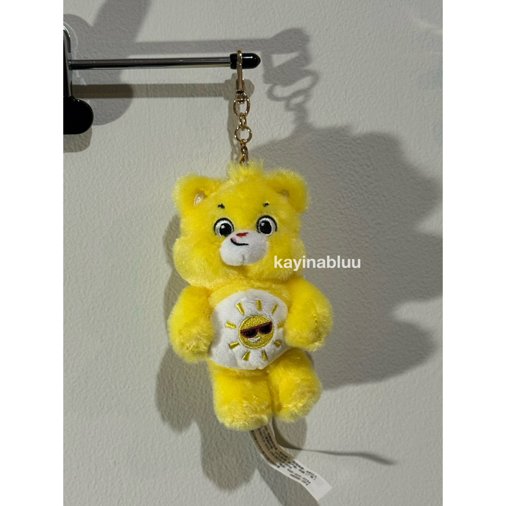 Selected Popmart care bears unlock the magic series plush pendant FUNSHINE BEAR