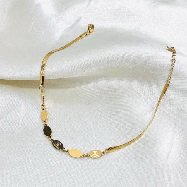 AMK18FSJ . GELANG KAKI MOTIF CHANEL WANITA DEWASA