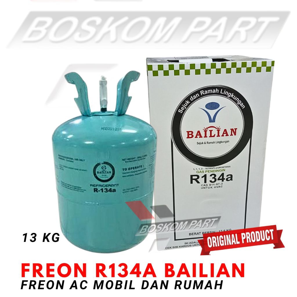 Freon Ac R134 Bailian Freon Ac Mobil Rumah Freon Tabung Murni Original 13kg
