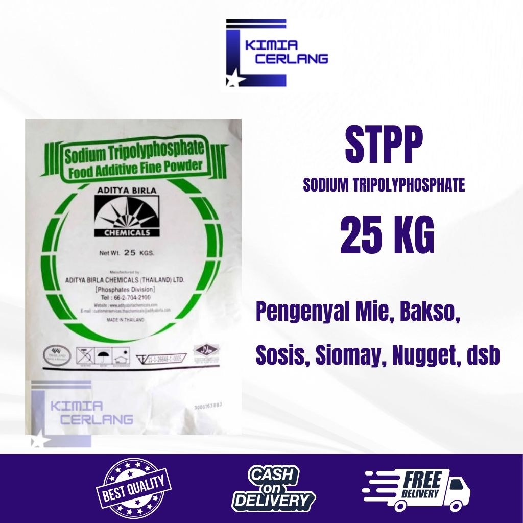 

Sodium Tripolyphosphate / STPP Food Grade Pengenyal Bakso Halal 25 Kg 1 Zak