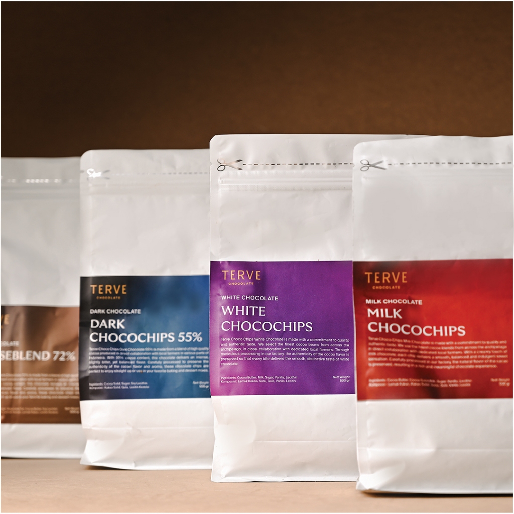 

Terve Dark Chocolate Couverture Chocochips 55% - 500gr