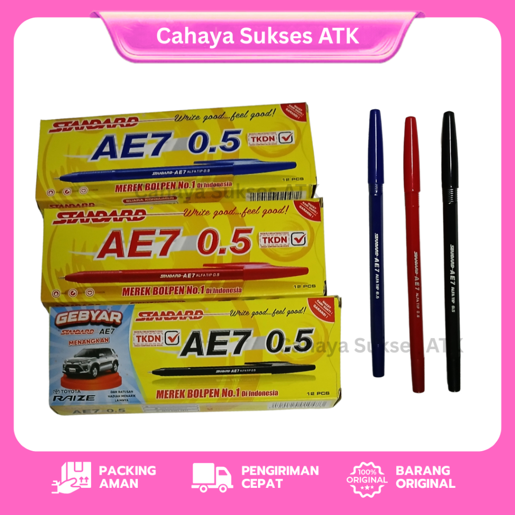 

Standard Pulpen AE7 – Bolpoin / Bolpoint Murah